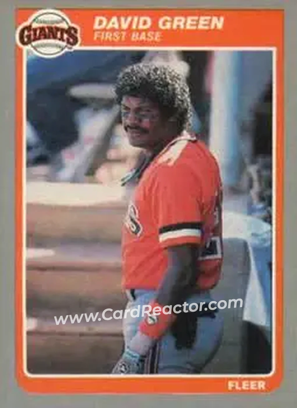 1985 Fleer Update #U-46 - David Green - San Francisco Giants - Front