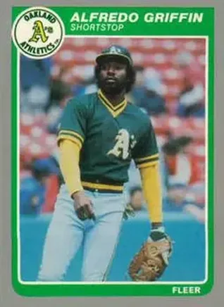 1985 Fleer Update #U-47 - Alfredo Griffin - Oakland Athletics