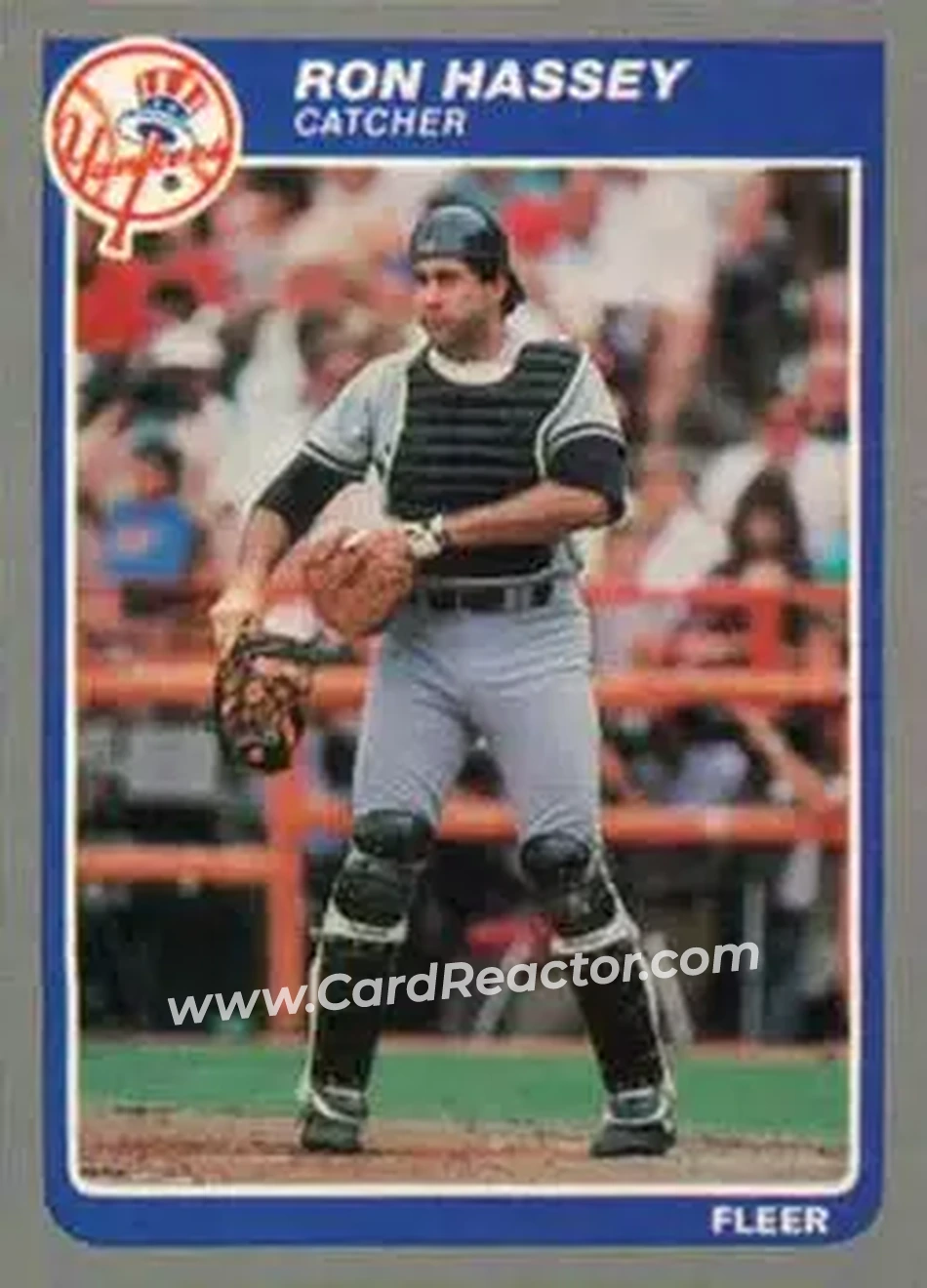 1985 Fleer Update #U-50 - Ron Hassey - New York Yankees - Front