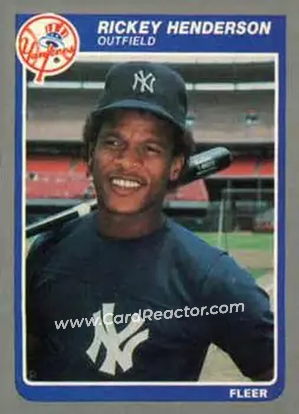 1985 Fleer Update #U-51 - Rickey Henderson - New York Yankees - Front
