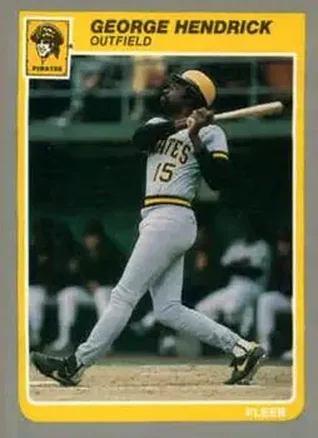 1985 Fleer Update #U-53 - George Hendrick - Pittsburgh Pirates