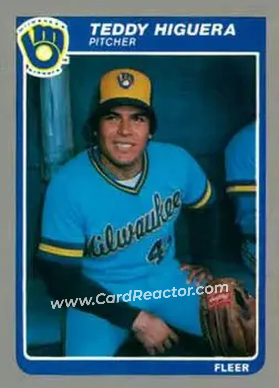 1985 Fleer Update #U-54 - Teddy Higuera - Milwaukee Brewers - Front