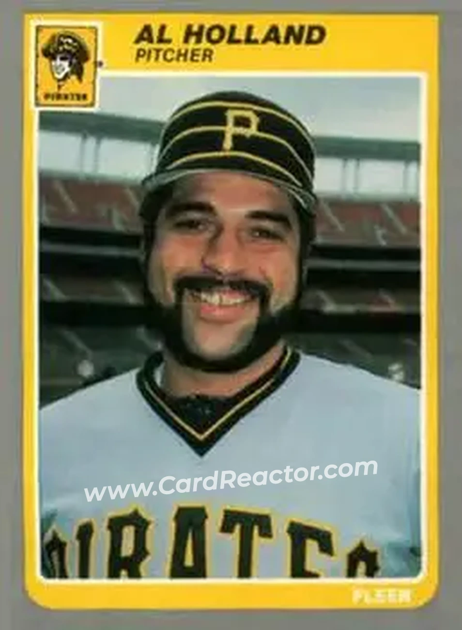 1985 Fleer Update #U-55 - Al Holland - Pittsburgh Pirates - Front