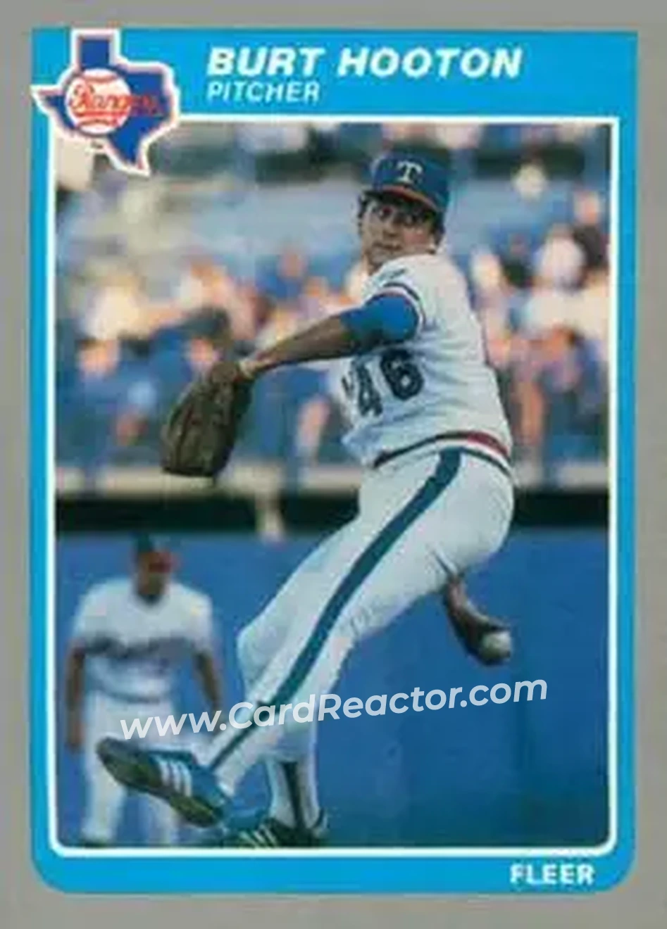 1985 Fleer Update #U-56 - Burt Hooton - Texas Rangers - Front