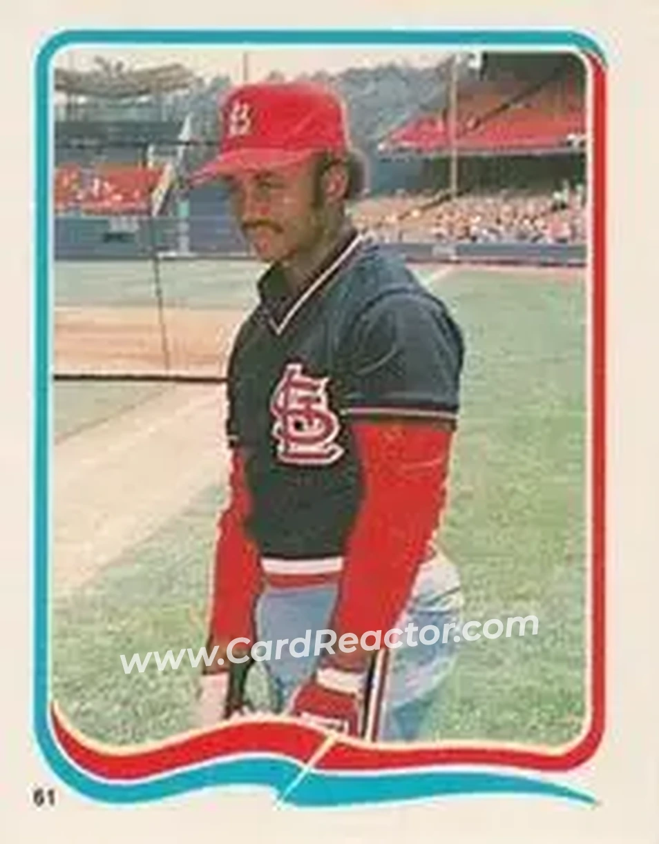 1985 Fleer Star Stickers #61 - Lonnie Smith - St. Louis Cardinals - Front