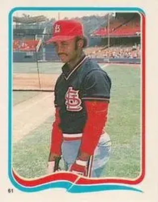 1985 Fleer Star Stickers #61 - Lonnie Smith - St. Louis Cardinals