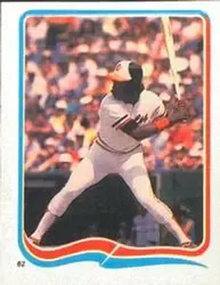 1985 Fleer Star Stickers #62 - Eddie Murray - Baltimore Orioles