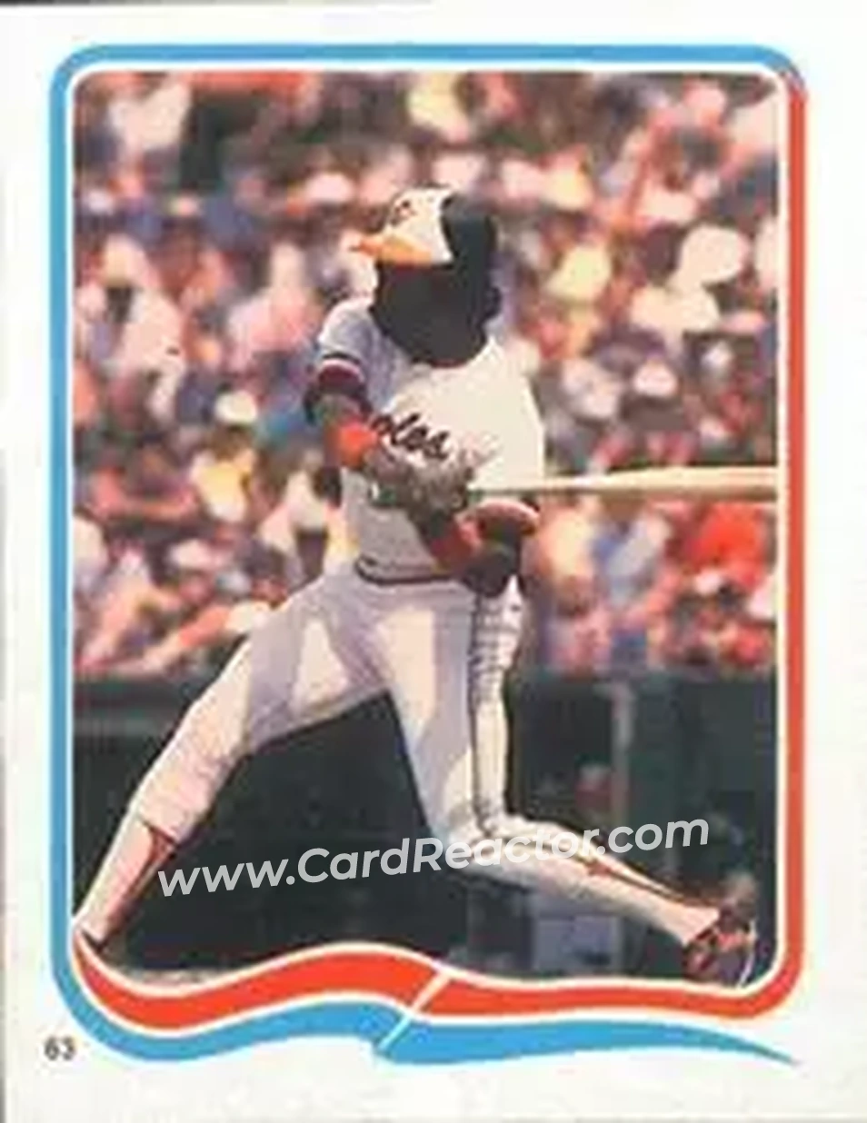 1985 Fleer Star Stickers #63 - Eddie Murray - Baltimore Orioles - Front