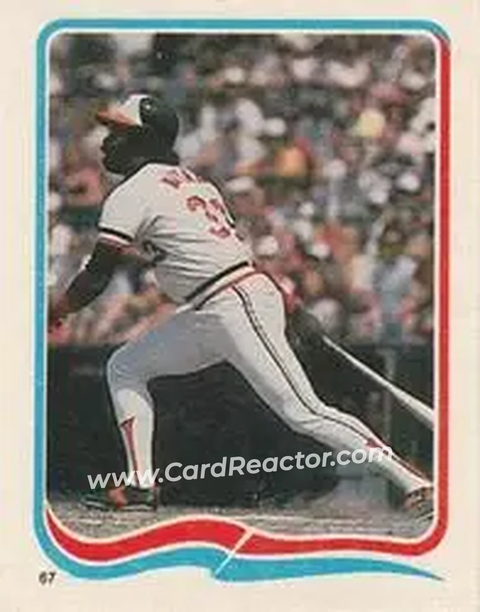 1985 Fleer Star Stickers #67 - Eddie Murray - Baltimore Orioles - Front