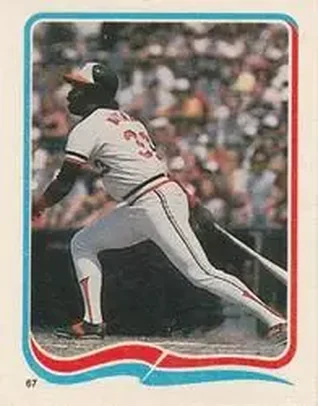 1985 Fleer Star Stickers #67 - Eddie Murray - Baltimore Orioles