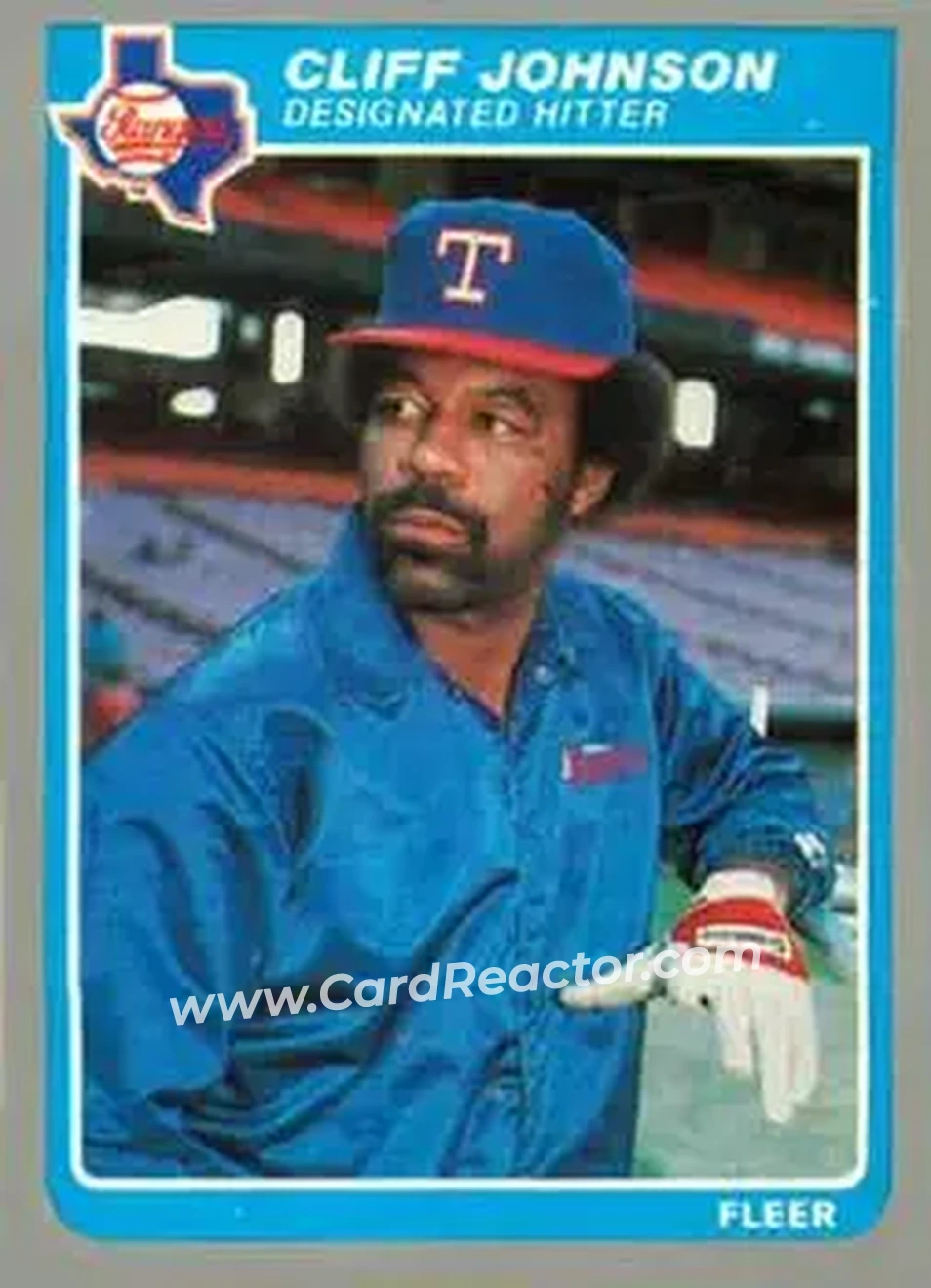 1985 Fleer Update #U-61 - Cliff Johnson - Texas Rangers - Front