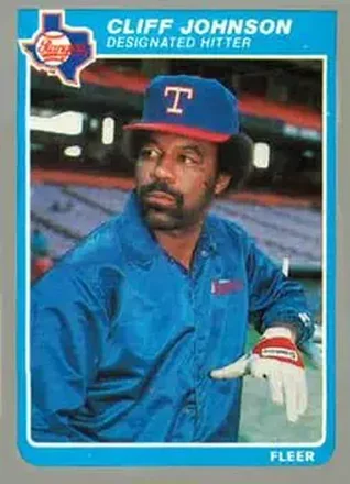 1985 Fleer Update #U-61 - Cliff Johnson - Texas Rangers