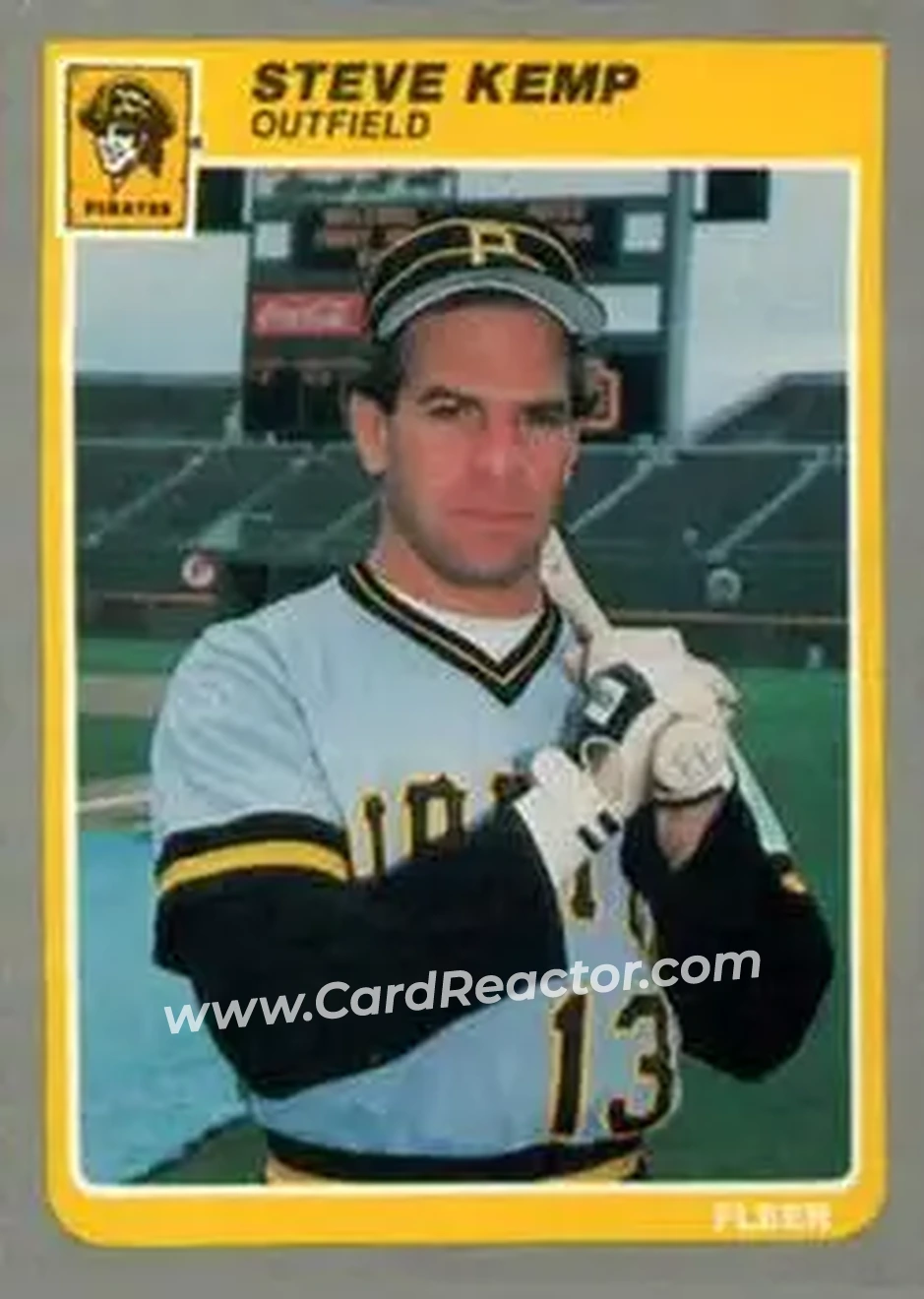 1985 Fleer Update #U-64 - Steve Kemp - Pittsburgh Pirates - Front