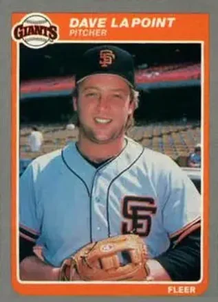 1985 Fleer Update #U-68 - Dave LaPoint - San Francisco Giants