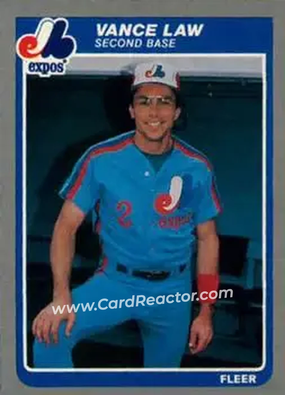 1985 Fleer Update #U-70 - Vance Law - Montreal Expos - Front 1985 Fleer Update #U-70 - Vance Law - Montreal Expos - Front