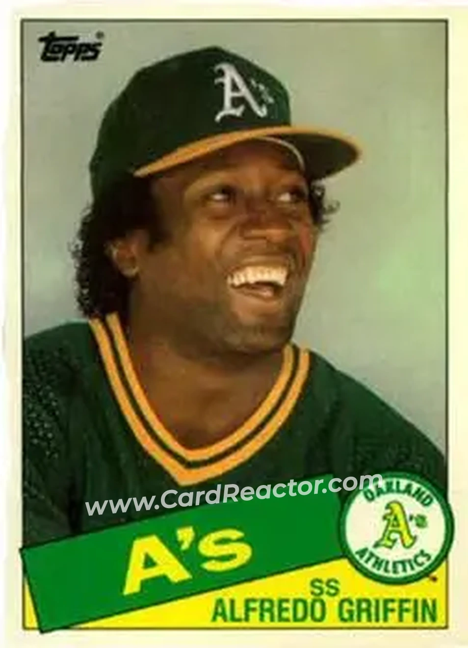 1985 Topps Traded #42T - Alfredo Griffin - Oakland Athletics - Front