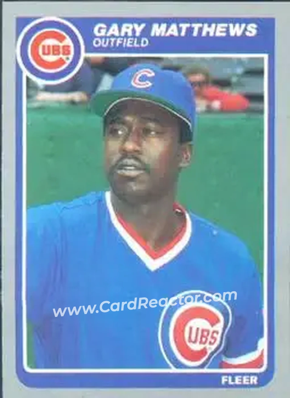 1985 Fleer #61 - Gary Matthews - Chicago Cubs - Front