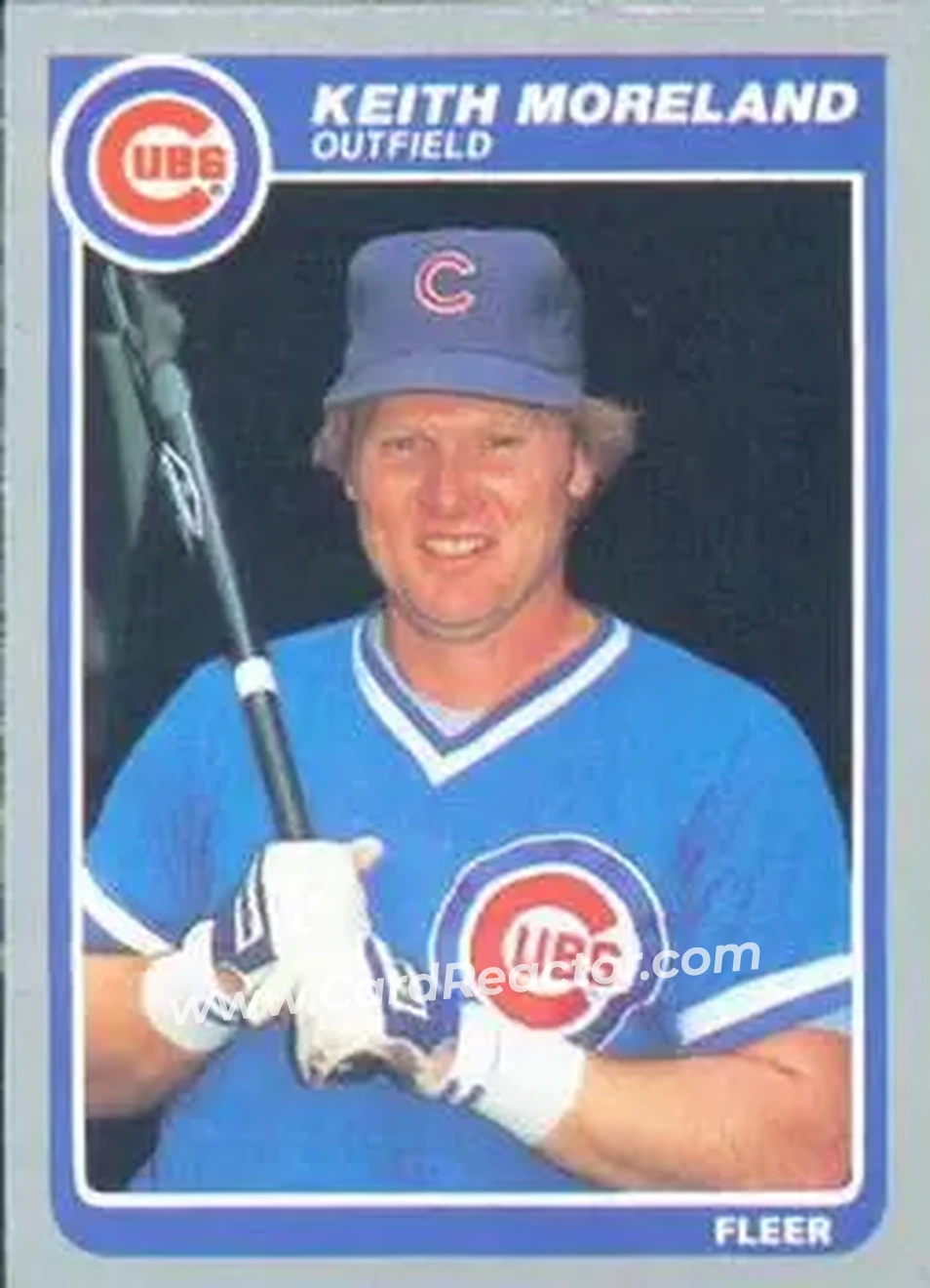 1985 Fleer #62 - Keith Moreland - Chicago Cubs - Front