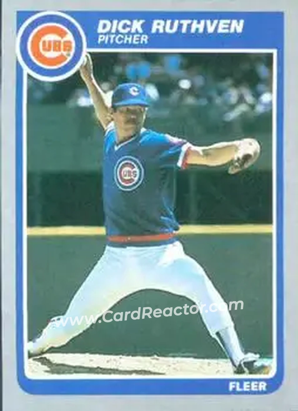 1985 Fleer #64 - Dick Ruthven - Chicago Cubs - Front