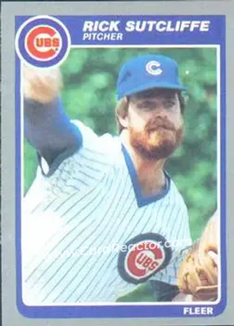 1985 Fleer #69 - Rick Sutcliffe - Chicago Cubs - Front