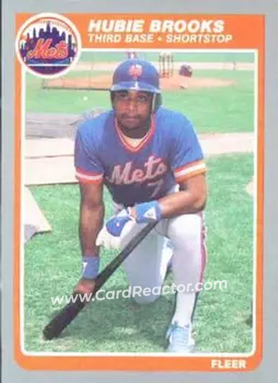 1985 Fleer #74 - Hubie Brooks - New York Mets - Front