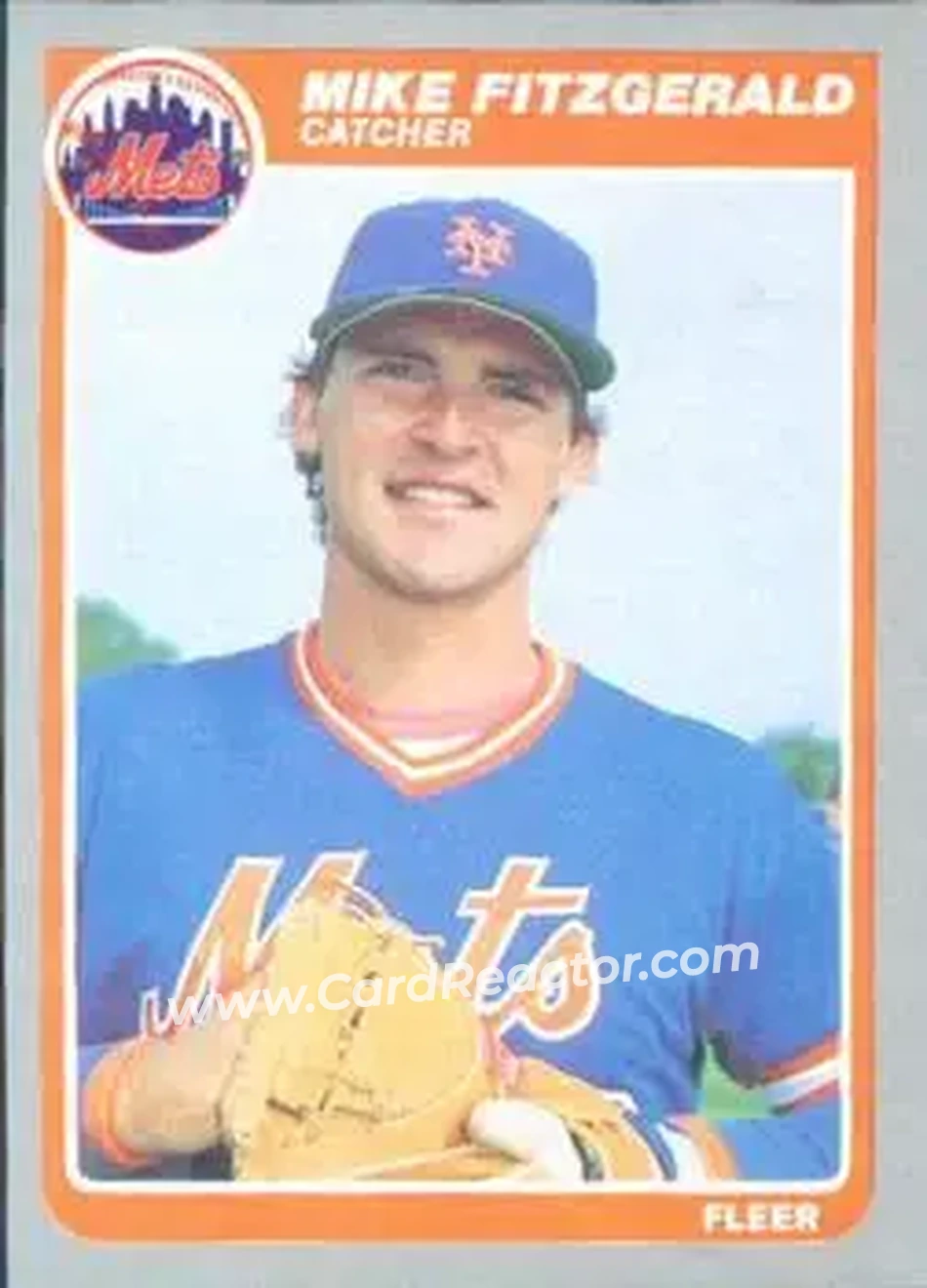 1985 Fleer #78 - Mike Fitzgerald - New York Mets - Front