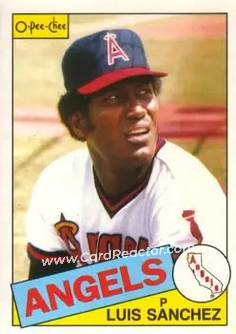1985 O-Pee-Chee #42 - Luis Sanchez - California Angels - Front