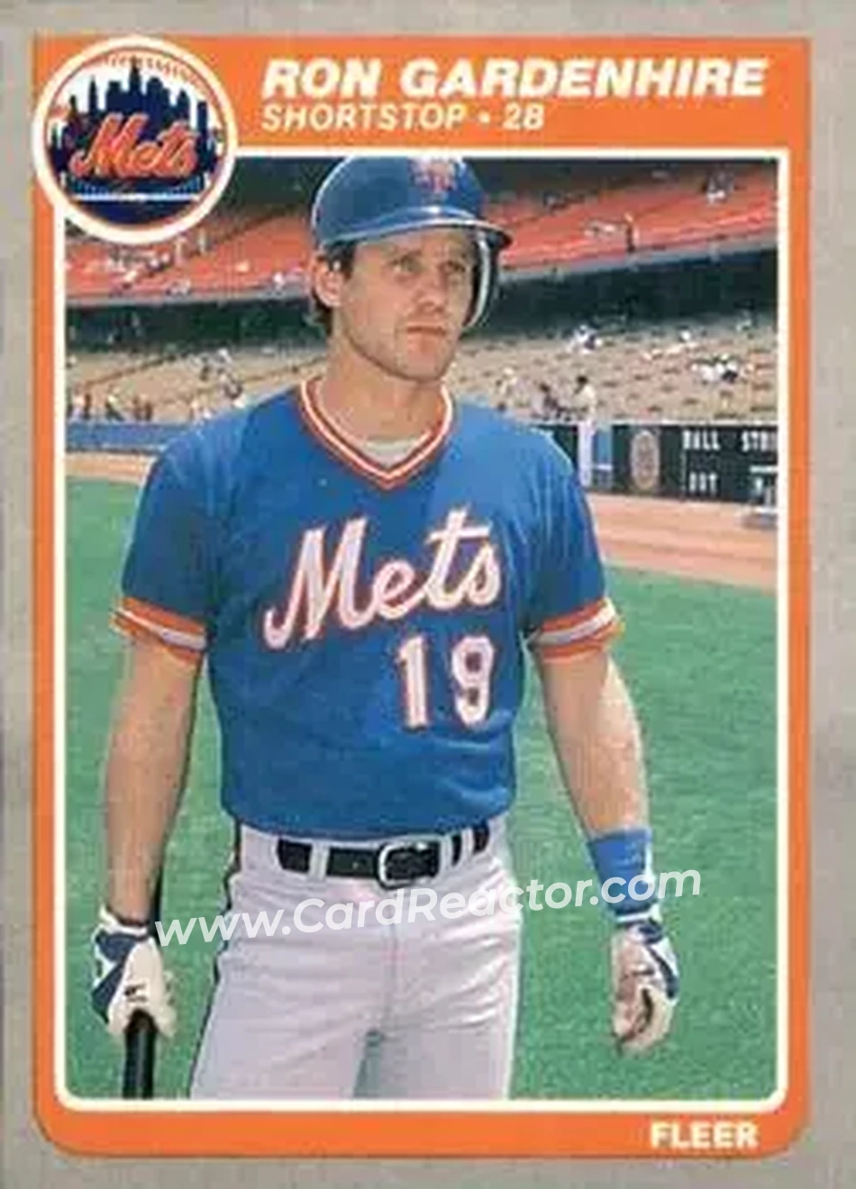 1985 Fleer #81 - Ron Gardenhire - New York Mets - Front