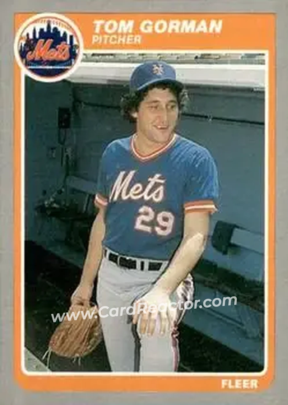 1985 Fleer #83 - Tom Gorman - New York Mets - Front