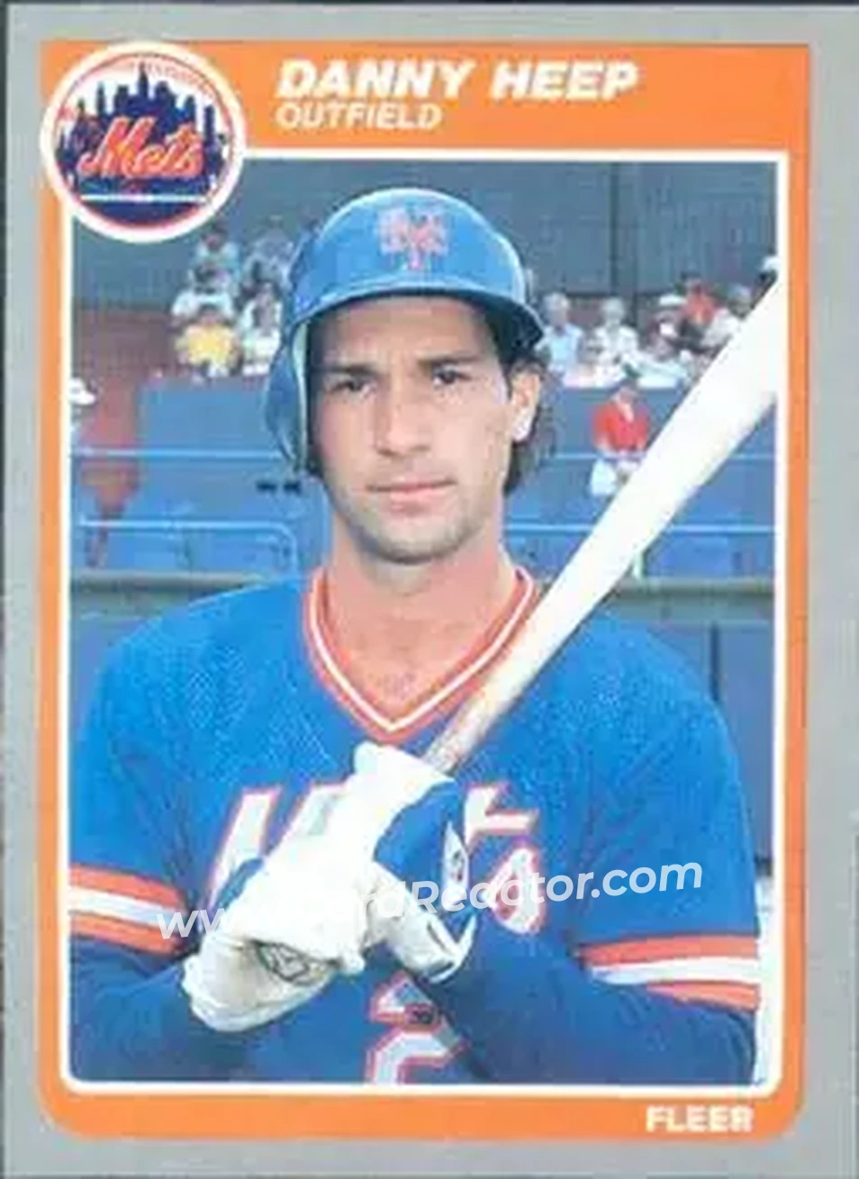 1985 Fleer #84 - Danny Heep - New York Mets - Front
