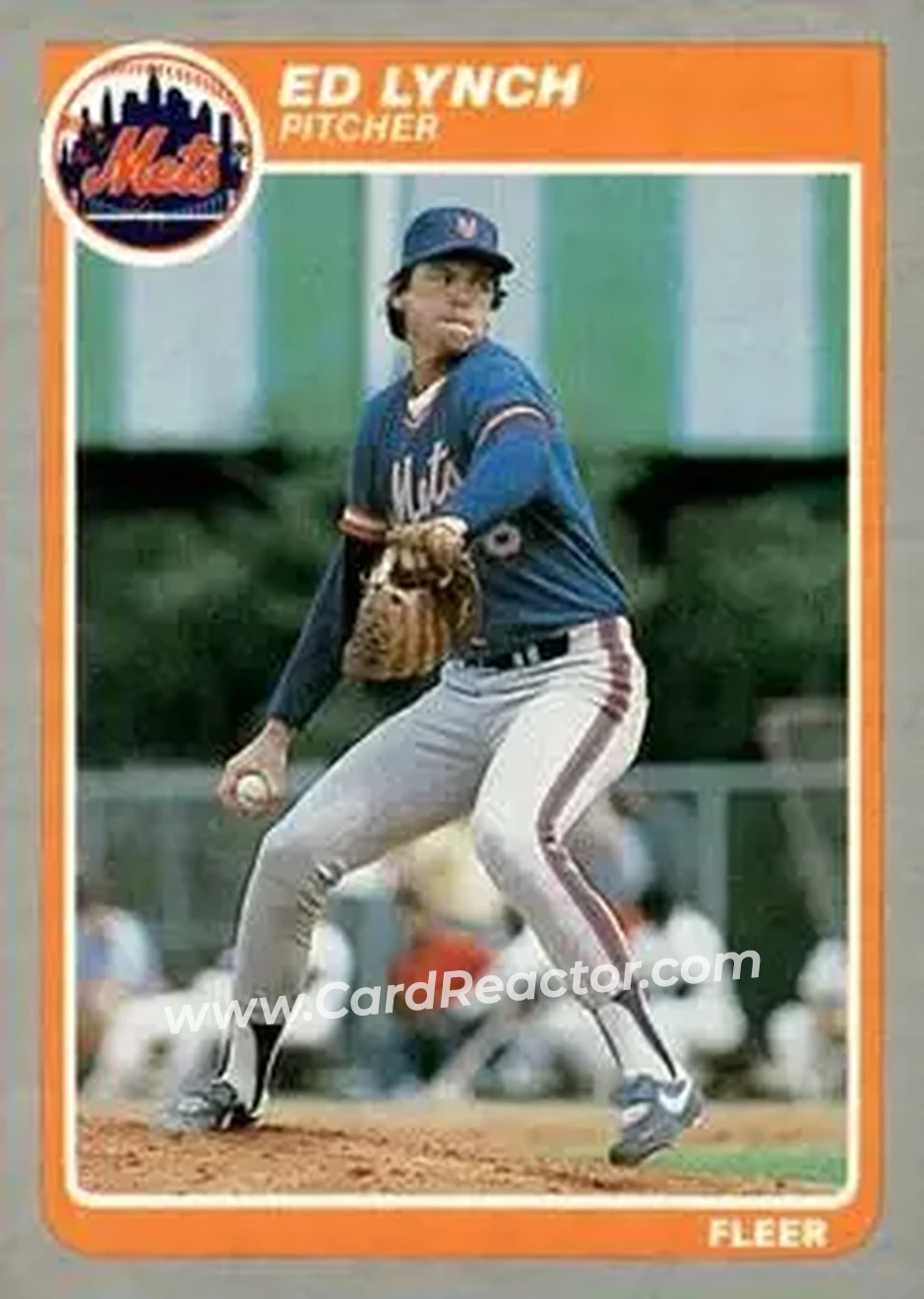 1985 Fleer #87 - Ed Lynch - New York Mets - Front