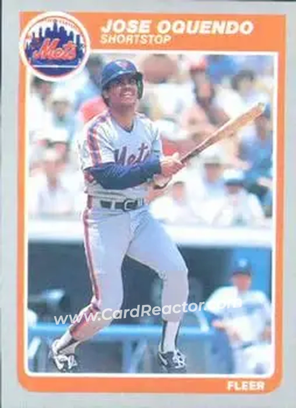1985 Fleer #88 - Jose Oquendo - New York Mets - Front