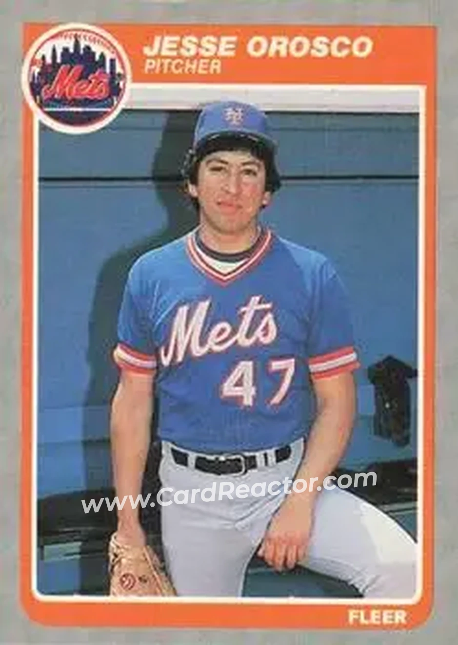 1985 Fleer #89 - Jesse Orosco - New York Mets - Front
