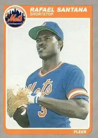 1985 Fleer #90 - Rafael Santana - New York Mets 1985 Fleer #90 - Rafael Santana - New York Mets