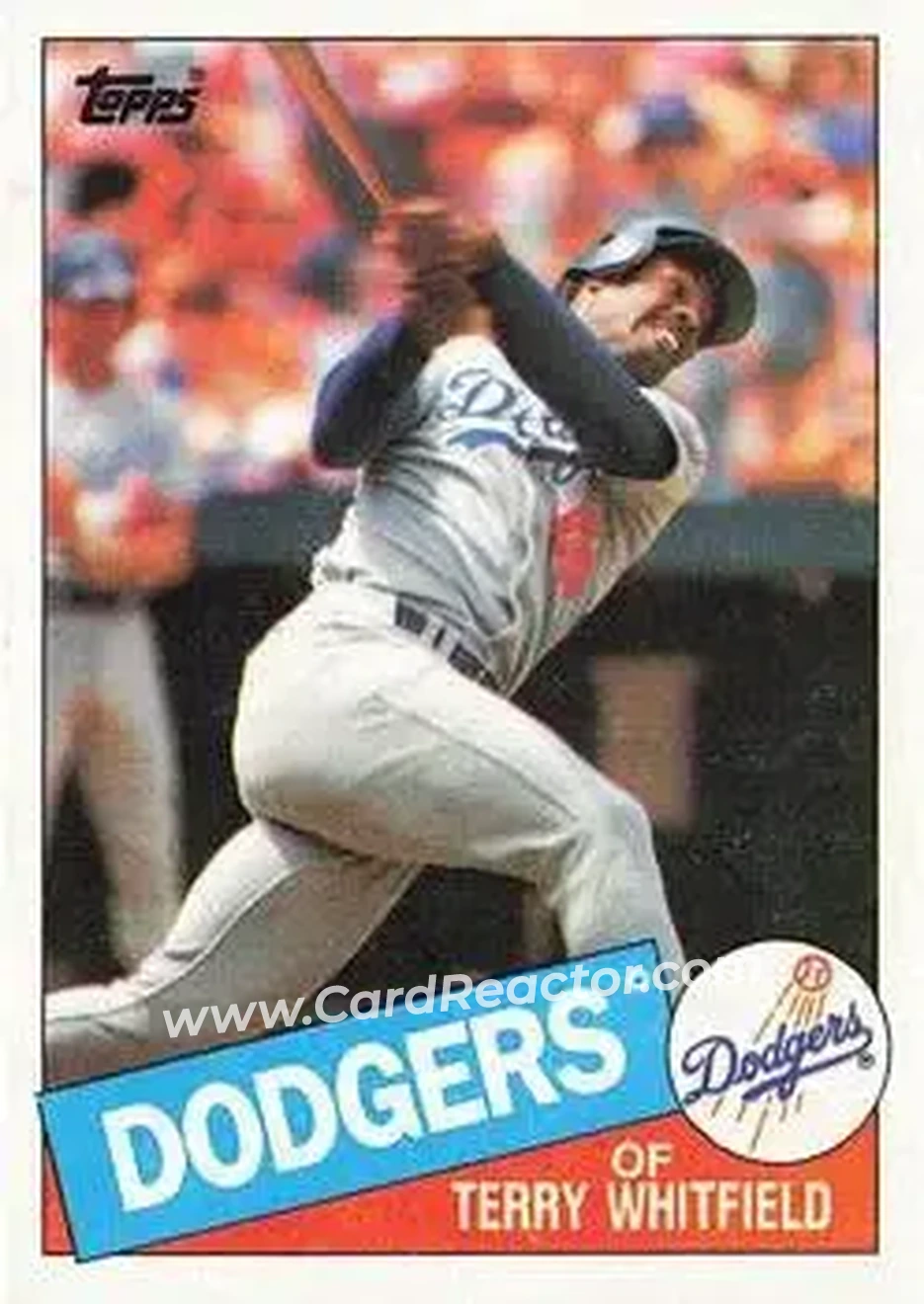 1985 Topps #31 - Terry Whitfield - Los Angeles Dodgers - Front