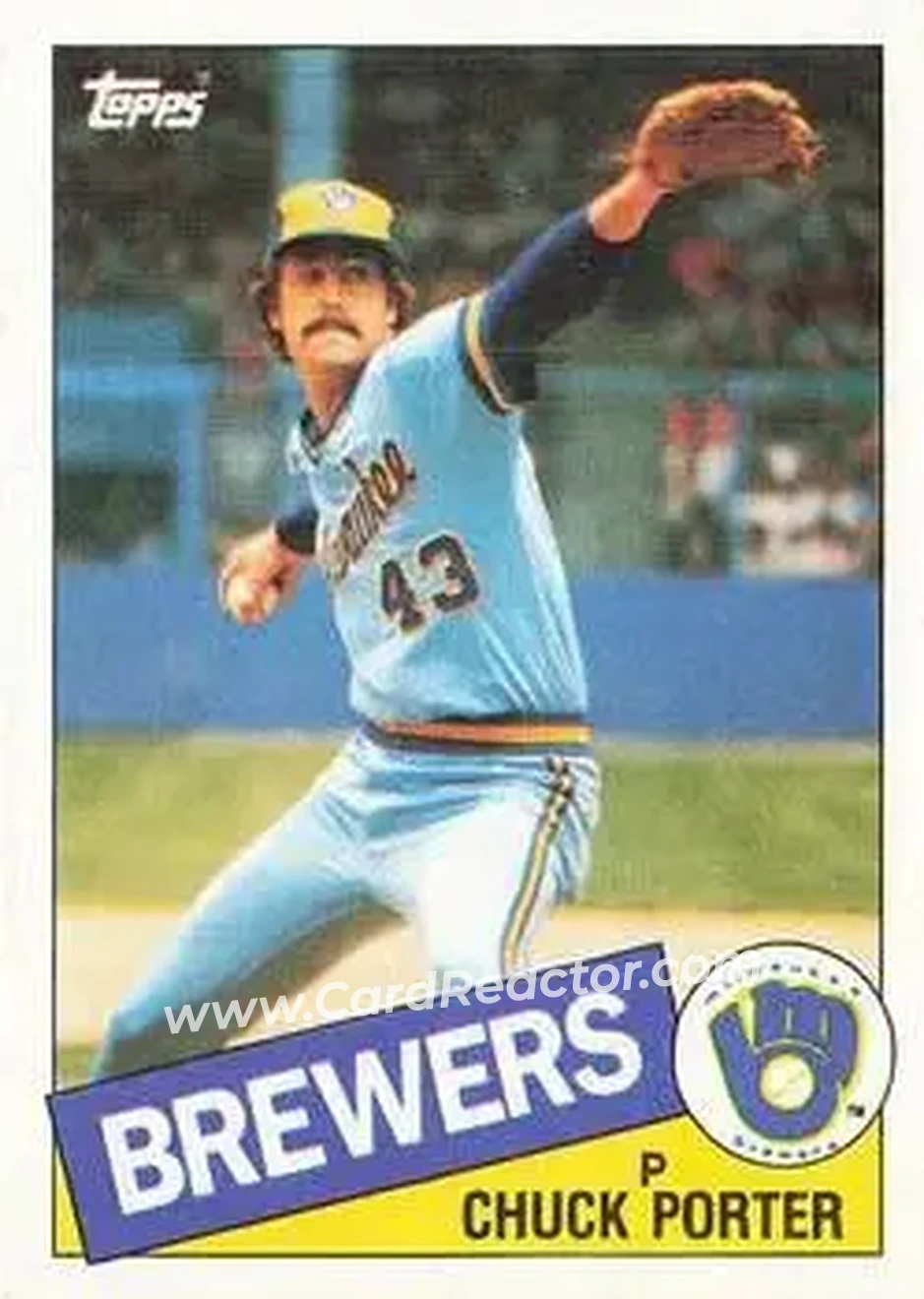 1985 Topps #32 - Chuck Porter - Milwaukee Brewers - Front