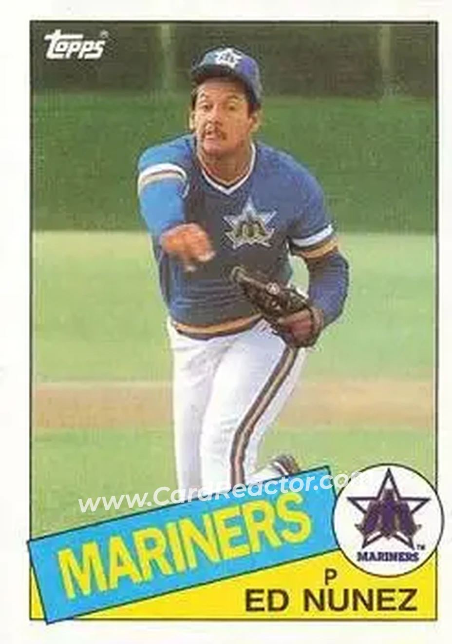 1985 Topps #34 - Ed Nunez - Seattle Mariners - Front