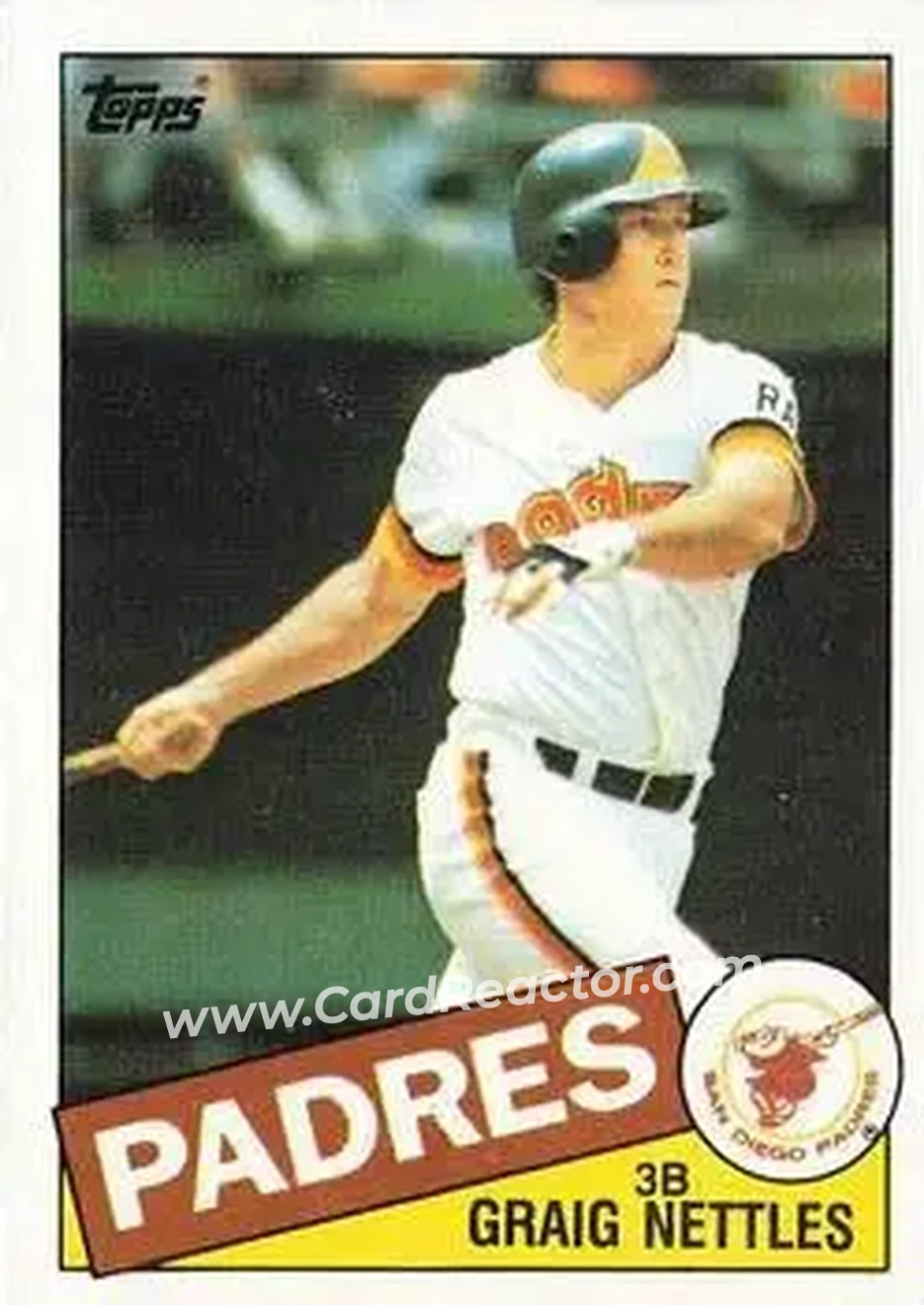1985 Topps #35 - Graig Nettles - San Diego Padres - Front 1985 Topps #35 - Graig Nettles - San Diego Padres - Front