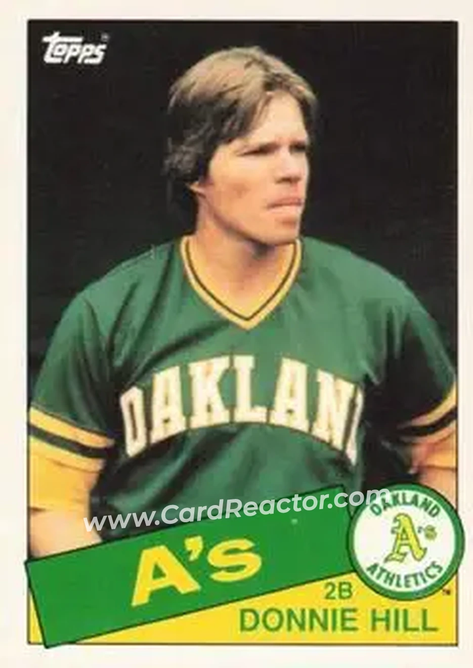 1985 Topps Traded #54T - Donnie Hill - Oakland Athletics - Front