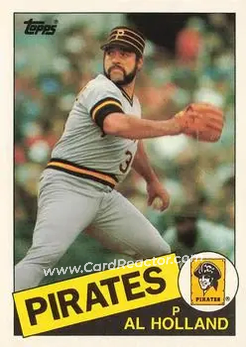 1985 Topps Traded #55T - Al Holland - Pittsburgh Pirates - Front