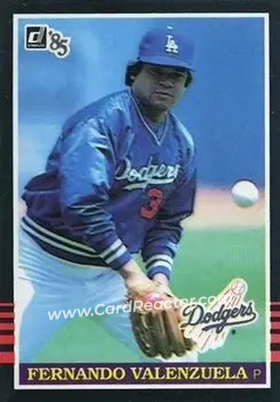 1985 Donruss #52 - Fernando Valenzuela - Los Angeles Dodgers - Front