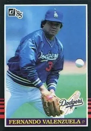 1985 Donruss #52 - Fernando Valenzuela - Los Angeles Dodgers