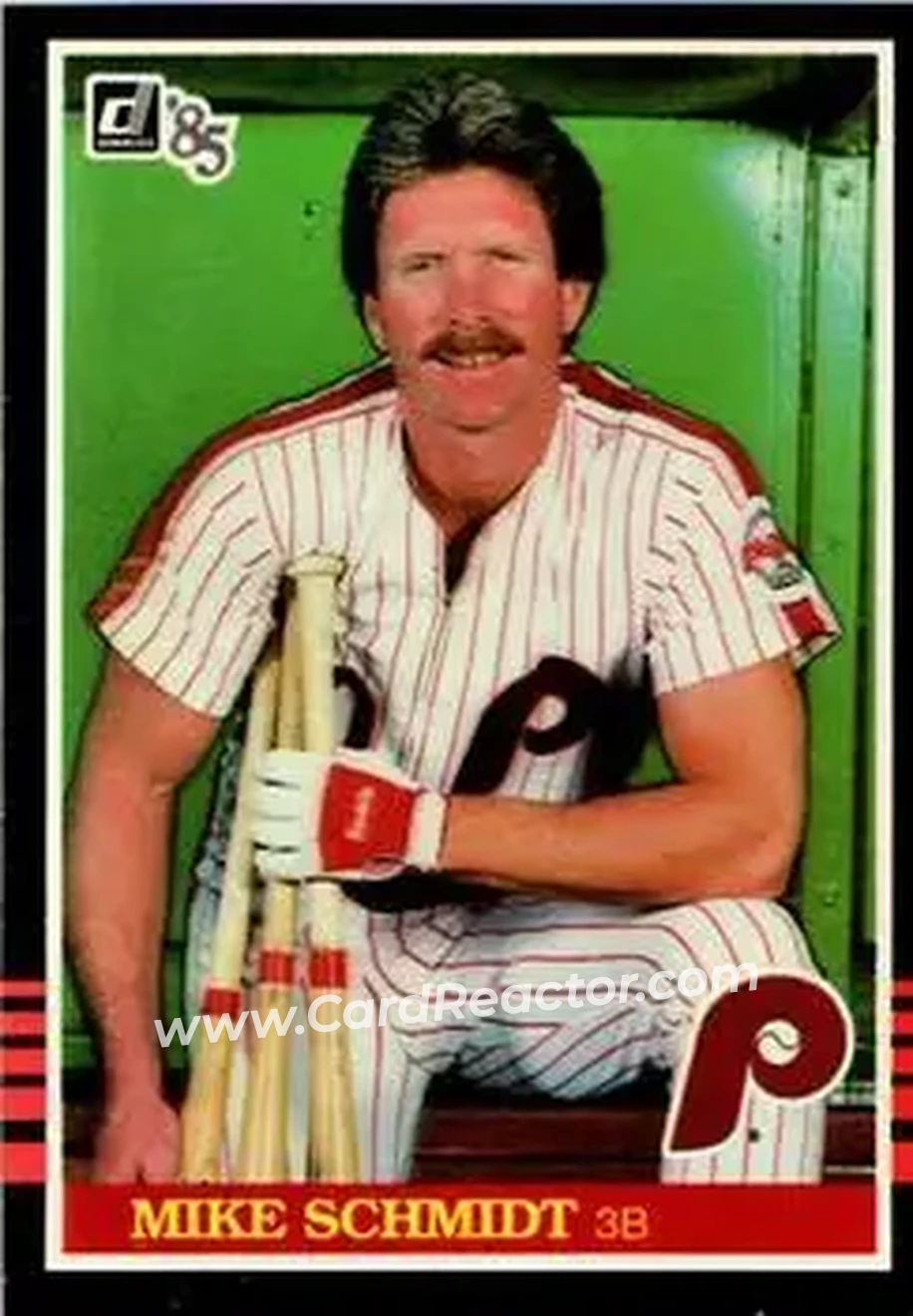 1985 Donruss #61 - Mike Schmidt - Philadelphia Phillies - Front 1985 Donruss #61 - Mike Schmidt - Philadelphia Phillies - Front