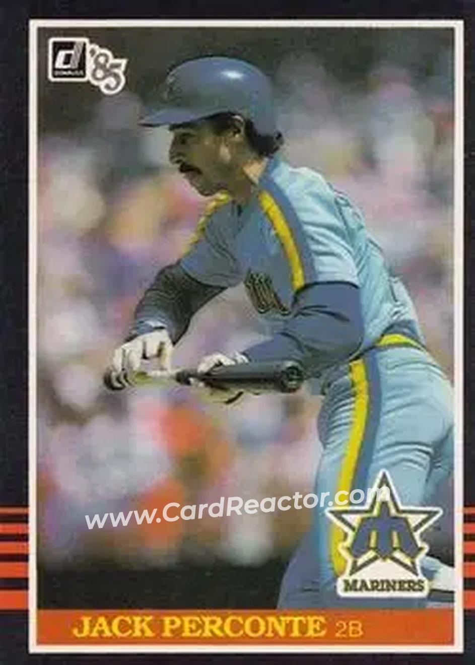 1985 Donruss #74 - Jack Perconte - Seattle Mariners - Front