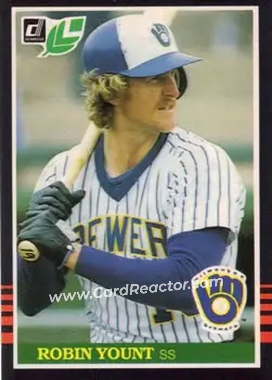 1985 Leaf #44 - Robin Yount - Milwaukee Brewers - Front 1985 Leaf #44 - Robin Yount - Milwaukee Brewers - Front