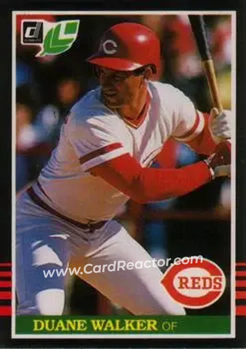 1985 Leaf #52 - Duane Walker - Cincinnati Reds - Front 1985 Leaf #52 - Duane Walker - Cincinnati Reds - Front