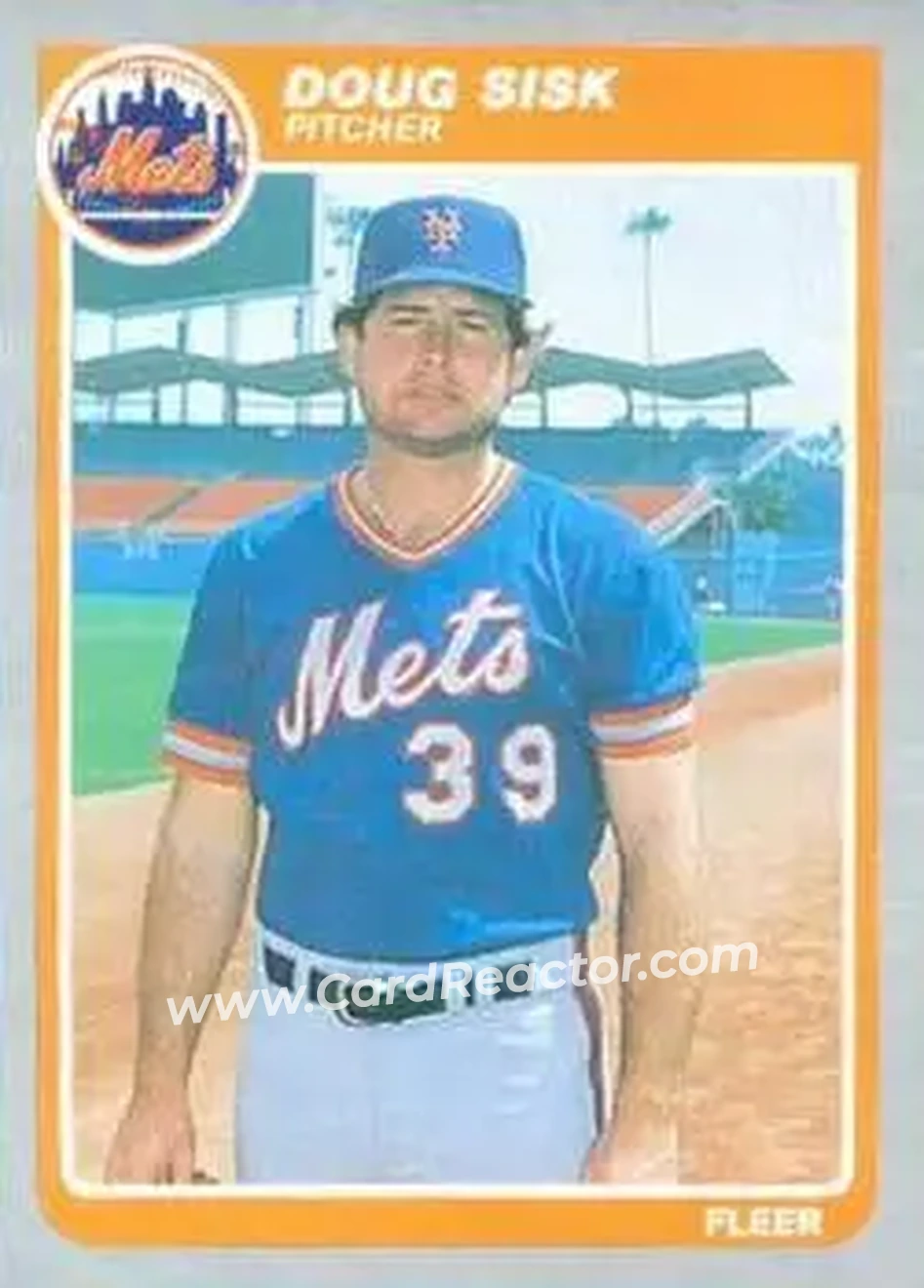 1985 Fleer #91 - Doug Sisk - New York Mets - Front