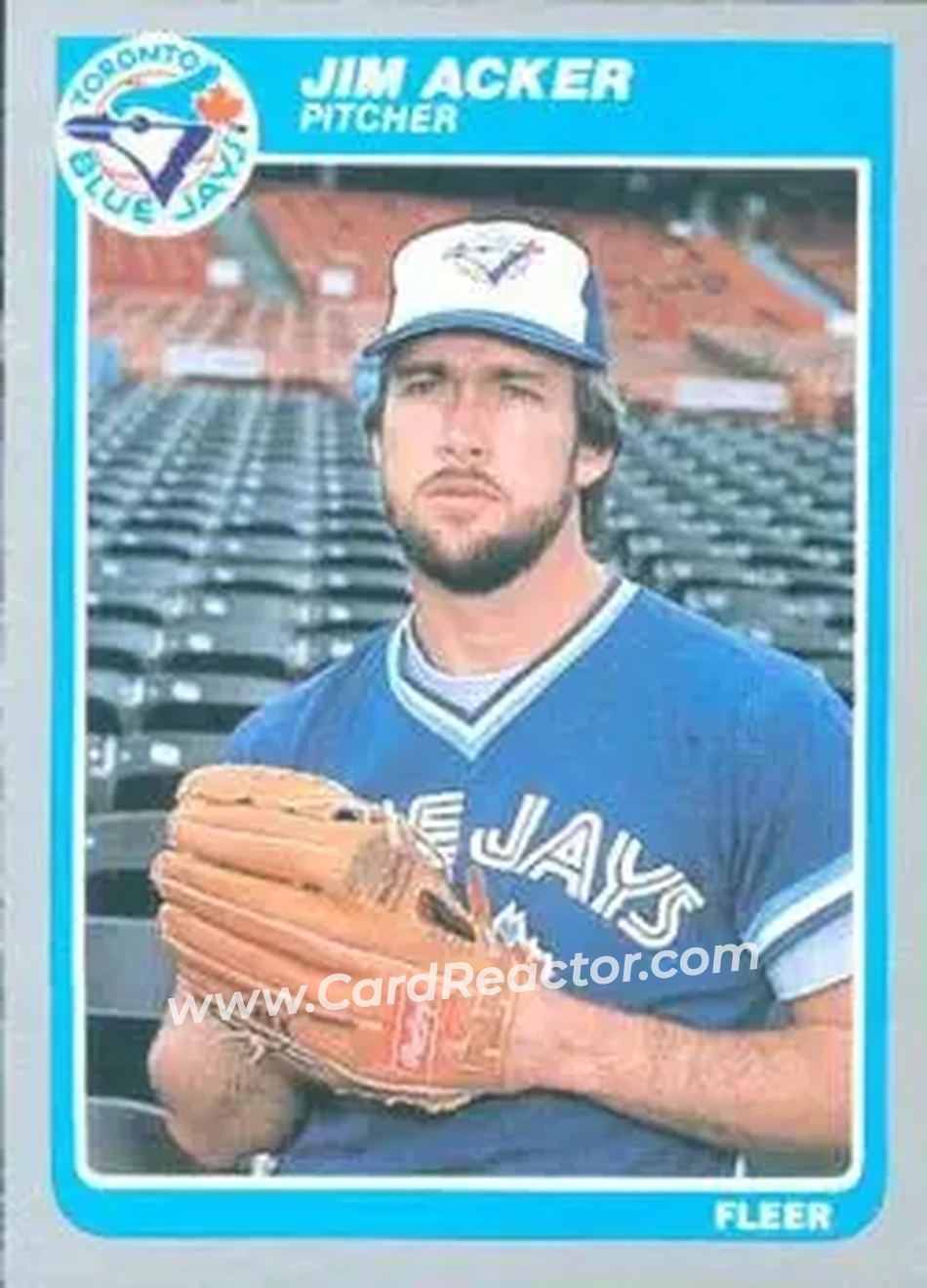 1985 Fleer #96 - Jim Acker - Toronto Blue Jays - Front