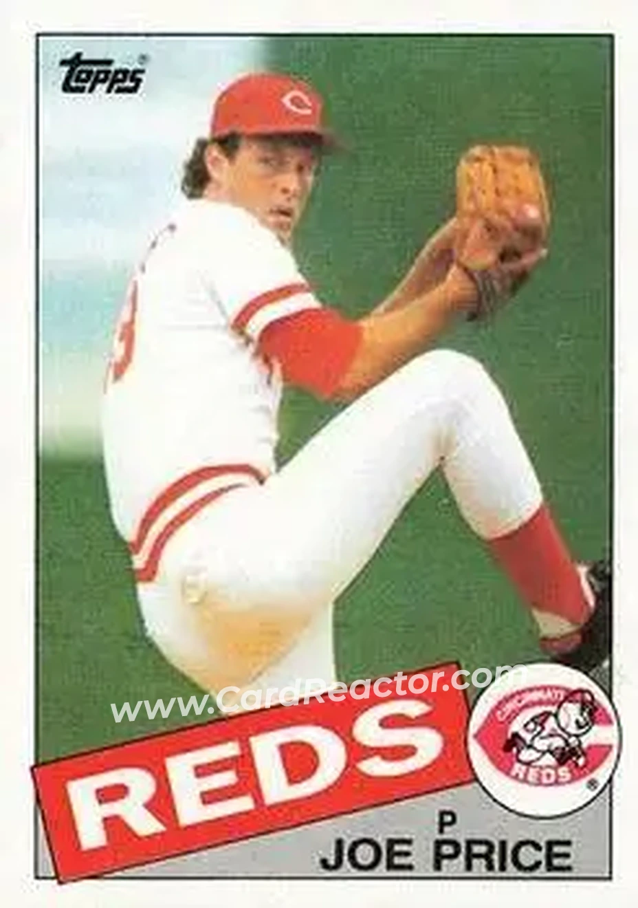 1985 Topps #82 - Joe Price - Cincinnati Reds - Front