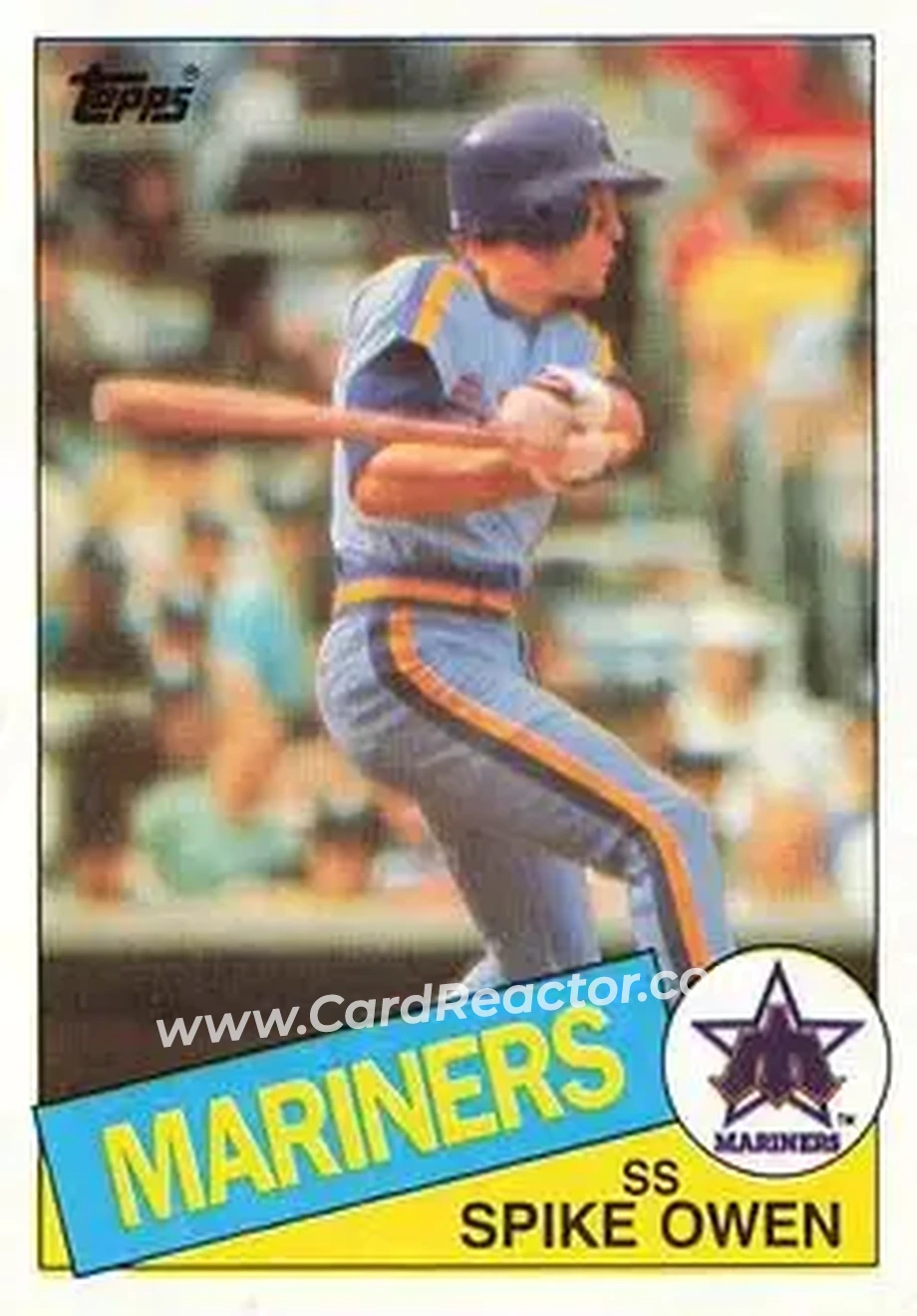 1985 Topps #84 - Spike Owen - Seattle Mariners - Front